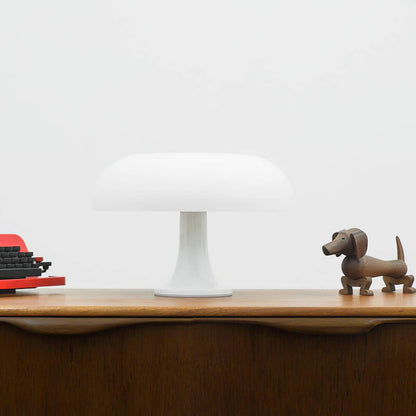 Mushroom Desk Lamp with Curved Metal Shade for Bedroom Nightstand Office Reading Study Ambient Lighting E14 Socket 40W Max 12.6 in Tall Mode
