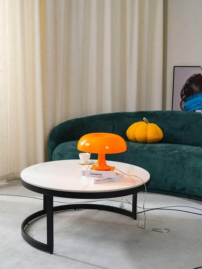 Mushroom Desk Lamp with Curved Metal Shade for Bedroom Nightstand Office Reading Study Ambient Lighting E14 Socket 40W Max 12.6 in Tall Mode