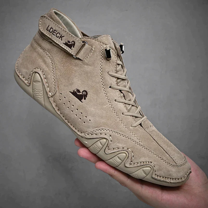 Supportive Leather Shoes with Arch Support Platform for All-Day Comfort – Breathable & Water-Resistant Non-Slip Sole for Men & Women