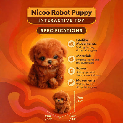 Electronic Pet Dog Toy for Kids – Touch & Sound Activated Robo Companion with Moving Tail & Barking Sounds