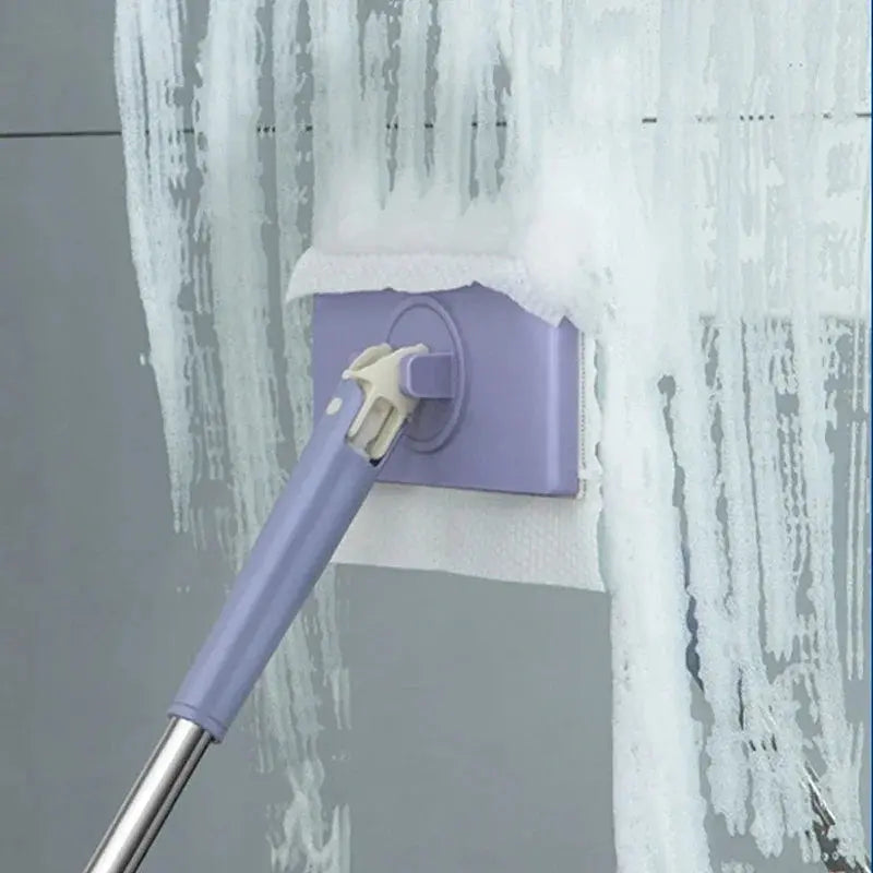 Compact Spin Mop with Press-Release Head – Hands-Free Cloth Ejection for Quick Floor Cleaning