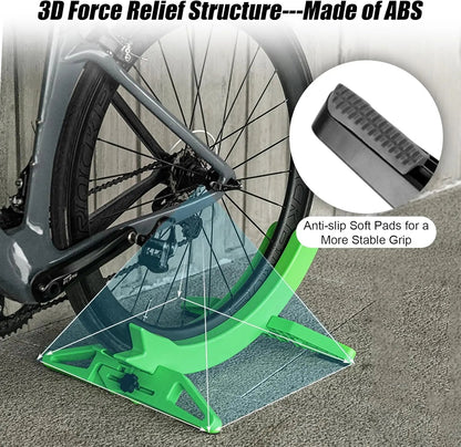 Floor Bike Rack ABS Plastic Wheel Parking Stand for Garage Home Storage Indoor Bicycle Holder Upright Support Lightweight Tire Organizer for