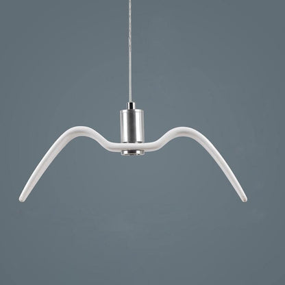 Suspension sculpturale en forme d'oiseau avec éclairage LED à hauteur réglable, filaire, pour îlots de cuisine, tables de salle à manger et espaces de vie, en blanc ou