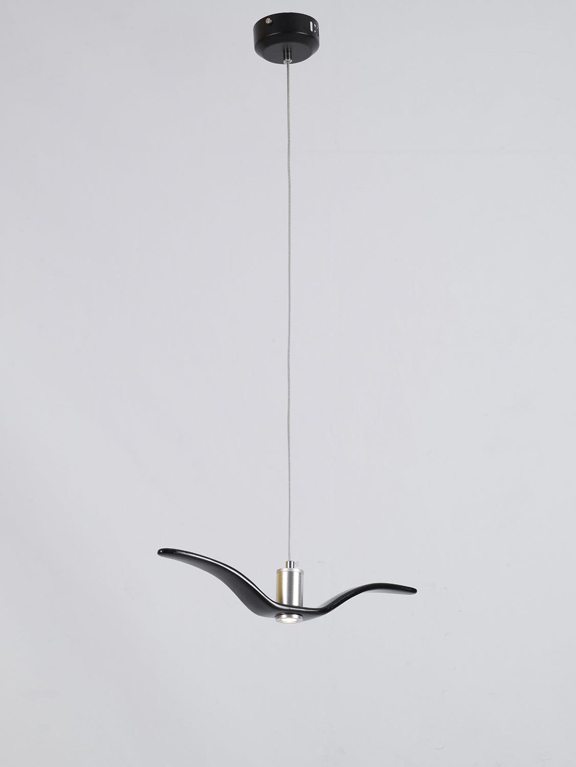 Suspension sculpturale en forme d'oiseau avec éclairage LED à hauteur réglable, filaire, pour îlots de cuisine, tables de salle à manger et espaces de vie, en blanc ou