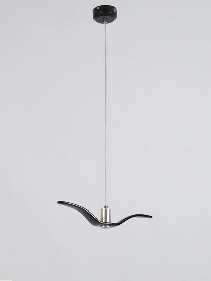 Suspension sculpturale en forme d'oiseau avec éclairage LED à hauteur réglable, filaire, pour îlots de cuisine, tables de salle à manger et espaces de vie, en blanc ou
