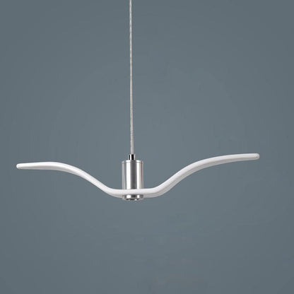 Suspension sculpturale en forme d'oiseau avec éclairage LED à hauteur réglable, filaire, pour îlots de cuisine, tables de salle à manger et espaces de vie, en blanc ou
