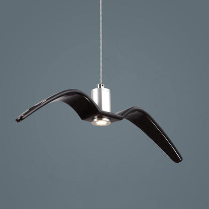 Suspension sculpturale en forme d'oiseau avec éclairage LED à hauteur réglable, filaire, pour îlots de cuisine, tables de salle à manger et espaces de vie, en blanc ou