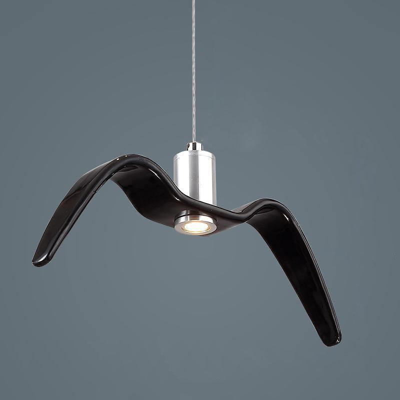 Suspension sculpturale en forme d'oiseau avec éclairage LED à hauteur réglable, filaire, pour îlots de cuisine, tables de salle à manger et espaces de vie, en blanc ou