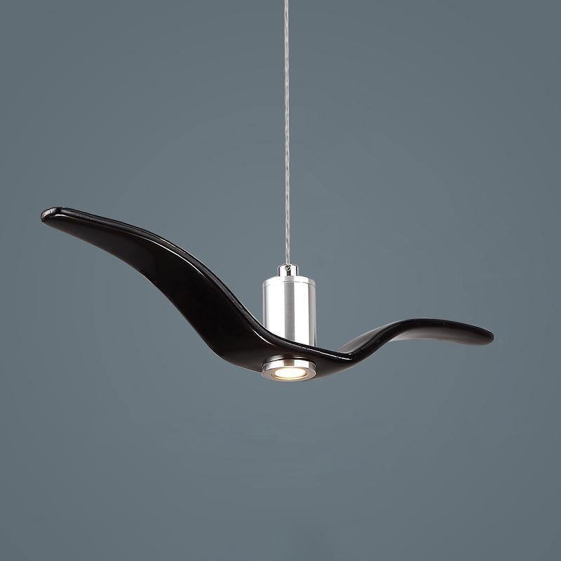 Suspension sculpturale en forme d'oiseau avec éclairage LED à hauteur réglable, filaire, pour îlots de cuisine, tables de salle à manger et espaces de vie, en blanc ou