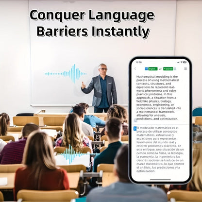 Wireless Earbuds Translator | Noise Cancelling Bluetooth Headset with Real-Time Translation | Comfortable Design for Multilingual Communication