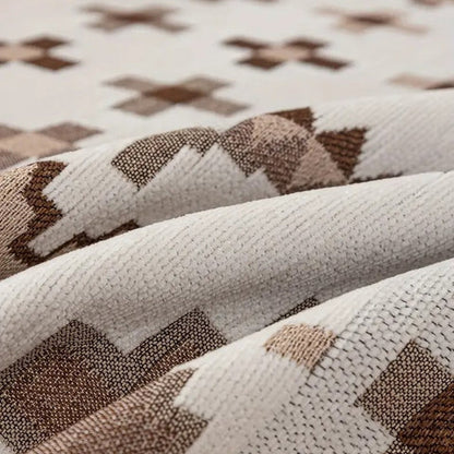 Noble Charm Sofa Cover - Soft Chenille, Ethnic Patterns
