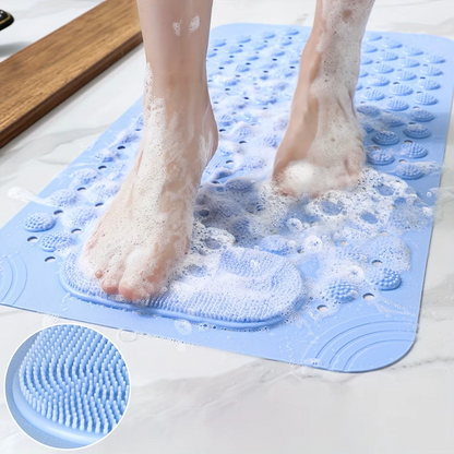 Nerix Shower Mat Non-Slip - Durable PE with Scrub Surface and Suction Cups