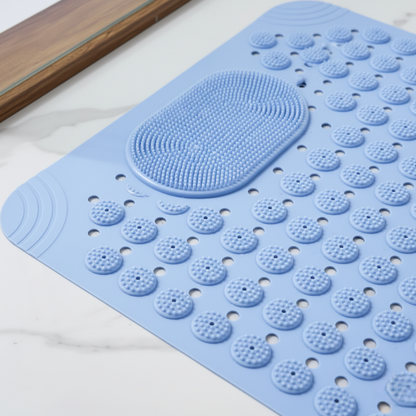 Nerix Shower Mat Non-Slip - Durable PE with Scrub Surface and Suction Cups