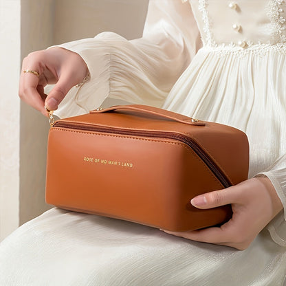 Nora Luxe | Organisateur de maquillage avec fermeture éclair pour le voyage - Trousse de toilette élégante avec grand espace de rangement