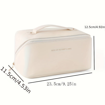 Nora Luxe | Organisateur de maquillage avec fermeture éclair pour le voyage - Trousse de toilette élégante avec grand espace de rangement