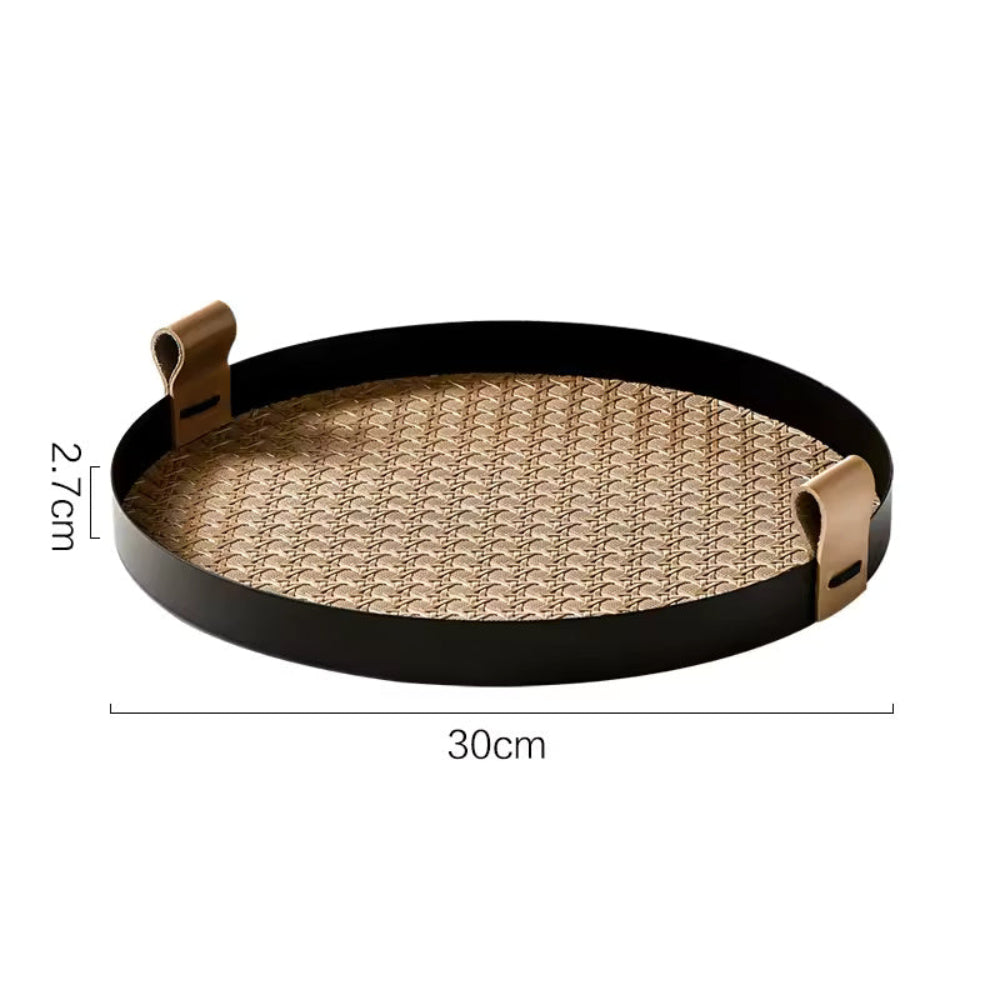 Nora Serving Tray - Durable Iron, Nordic-Inspired Design