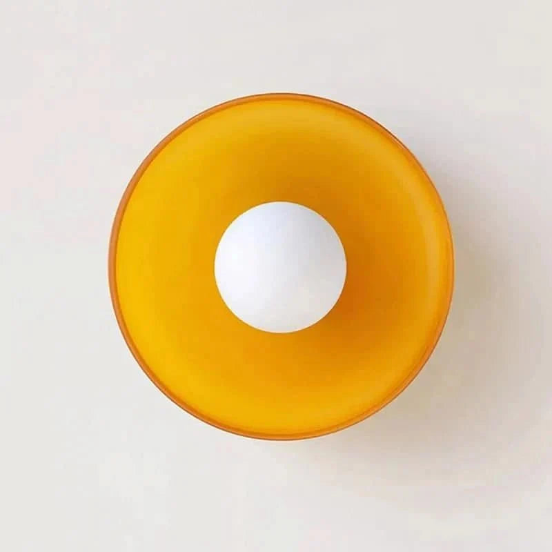 12-Inch Glass Flush Mount Ceiling Light LED Compatible for Kitchen Bedroom Living Room Minimalist Scandinavian Modern Home Lighting Fixture