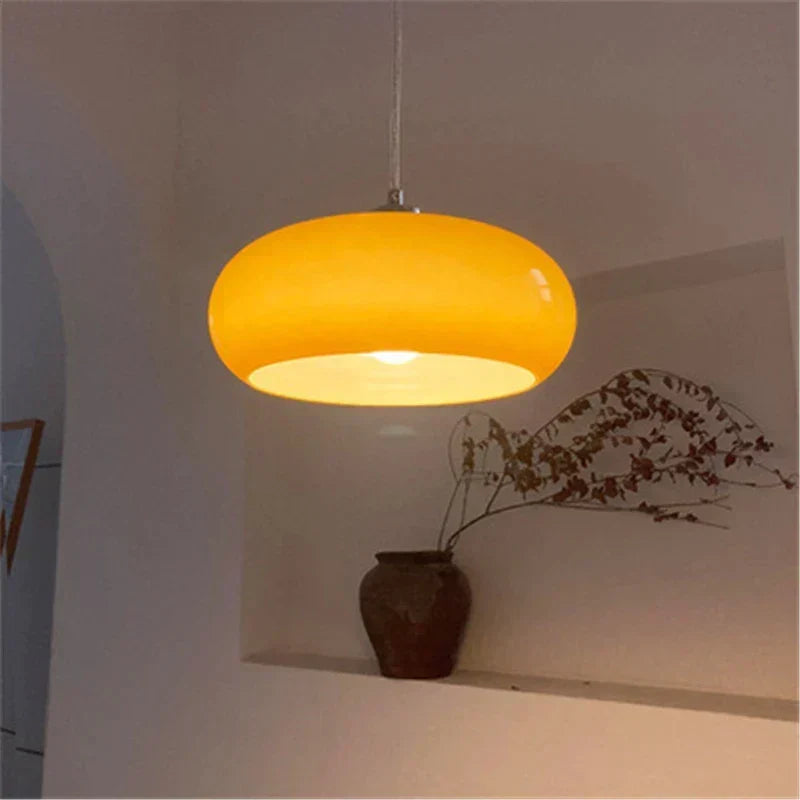 Scandinavian Wood & Metal LED Pendant Light with Adjustable Cord for Dining Room Kitchen Bedroom Modern Minimalist Ceiling Fixture