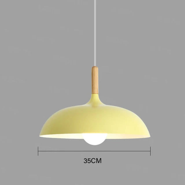 Oak Wood LED Ceiling Light Scandinavian Minimalist Flush Mount for Living Room Bedroom Dining Room Modern Nordic Style Fixture Adjustable