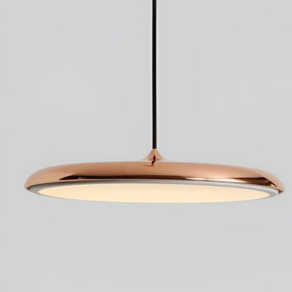 LED Disc Ceiling Fixture 10 in Rose Gold 4000K Adjustable Height for Kitchen Dining Room Bedroom Modern Floating Lamp Neutral White