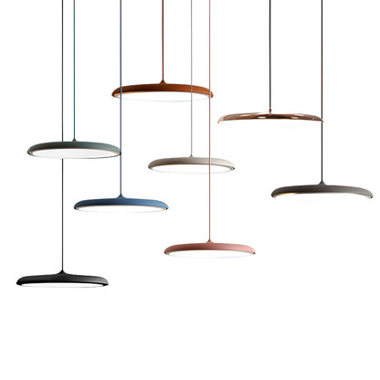 LED Disc Ceiling Fixture 10 in Rose Gold 4000K Adjustable Height for Kitchen Dining Room Bedroom Modern Floating Lamp Neutral White