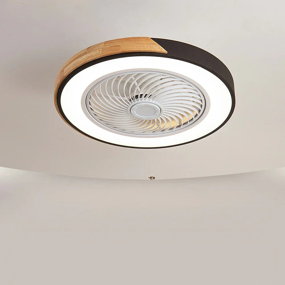 Wood Ceiling Fan with Dimmable LED Light & Remote 20 Inch for Bedroom Living Room Compact Indoor Airflow Cooling Rustic Decor