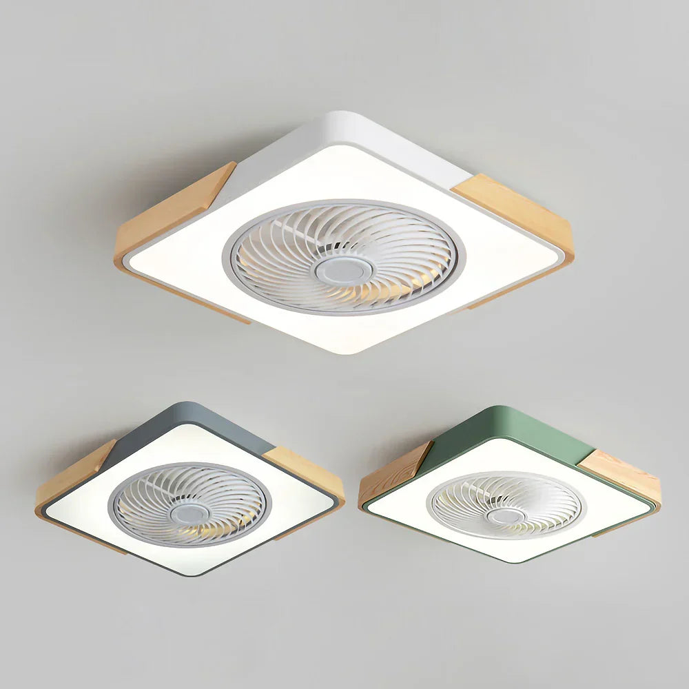 Wood Ceiling Fan with Dimmable LED Light & Remote 20 Inch for Bedroom Living Room Compact Indoor Airflow Cooling Rustic Decor