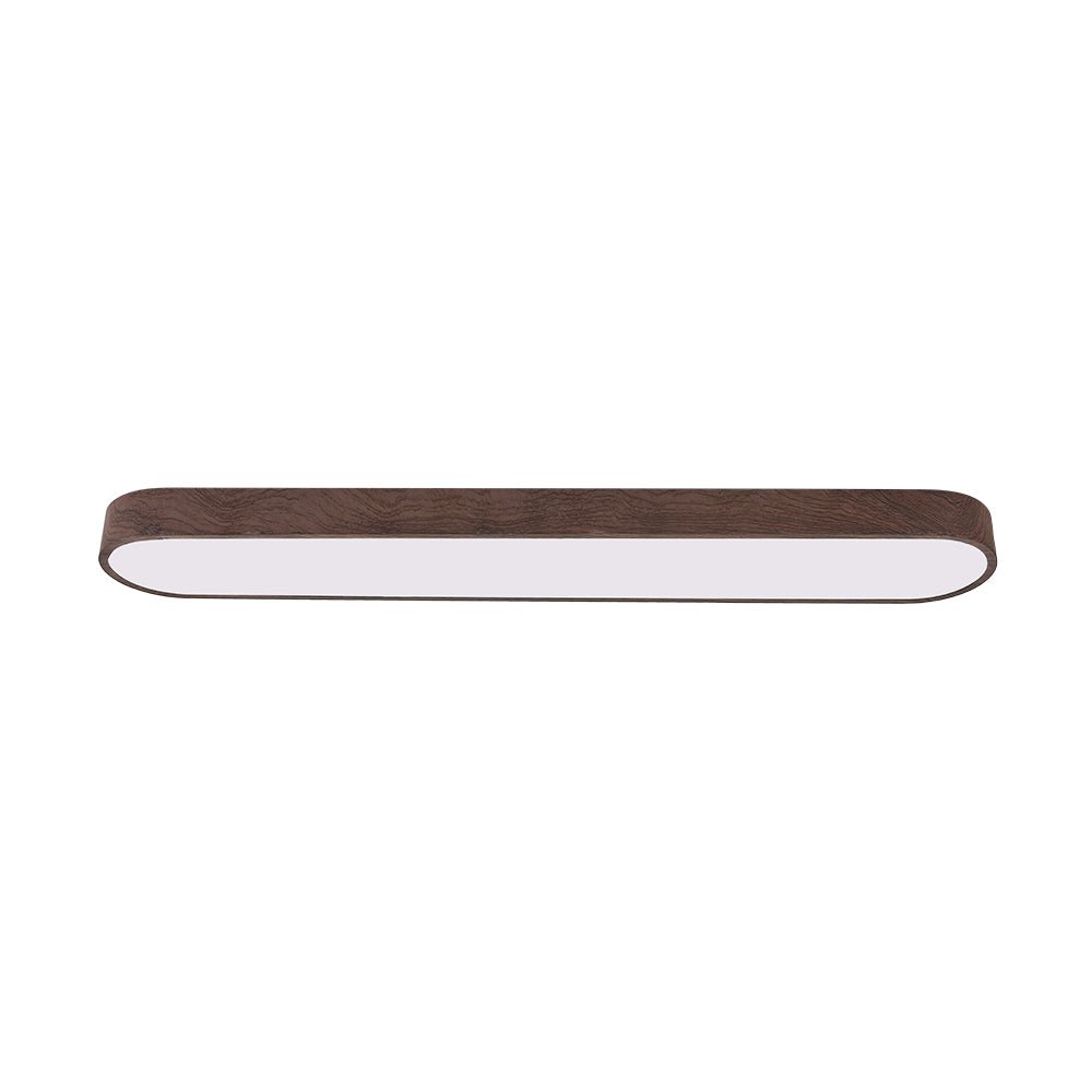 Ortekor Nordic Glow | Flush Mount Ceiling Light with Wood Accent | Elegant Oval Design for Cozy Ambient Lighting