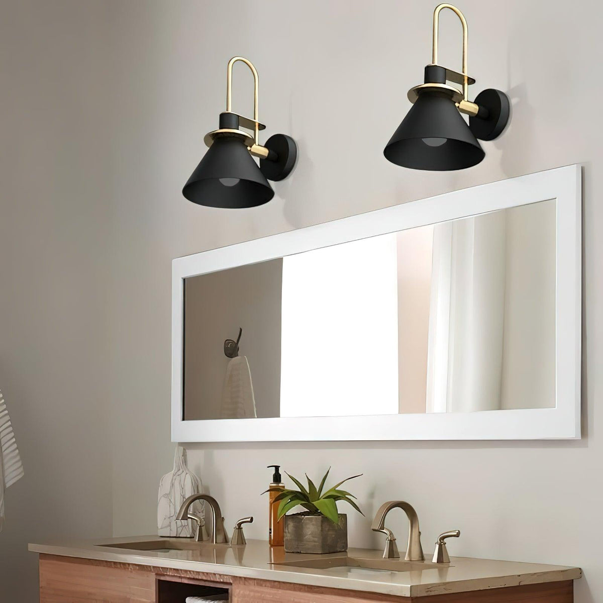 Industrial Iron Sconce Light for Hallways Kitchens & Entryways – Modern Matte Side Lighting for Residential and Commercial Use