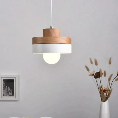 NORDLIVA – Lustre moderne nordique au design en bois et fer