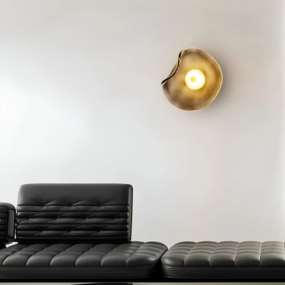 Curved Glass LED Wall Sconce 10 in Warm White Bidirectional Light Fixture for Bedroom Hallway Living Room Modern Indoor Accent Lighting