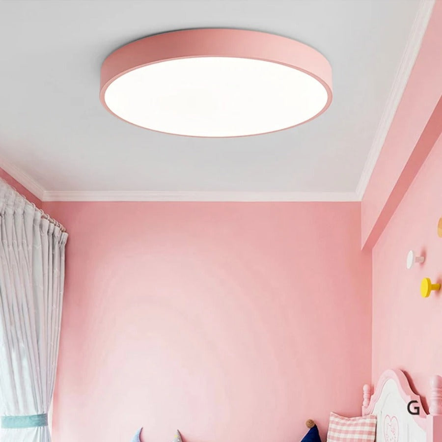 Ortekor Nordic Wood Flush Mount Ceiling Light with Warm Glow | Elegant LED Design for Cozy Ambiance