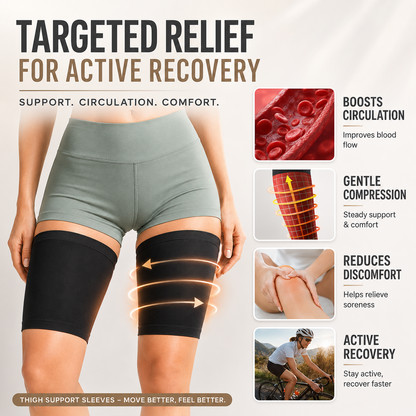Manchon de compression pour cuisse – Soutien et stabilité musculaire – Tissu respirant pour un mode de vie actif