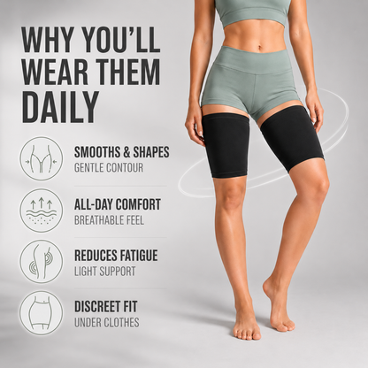 Manchon de compression pour cuisse – Soutien et stabilité musculaire – Tissu respirant pour un mode de vie actif