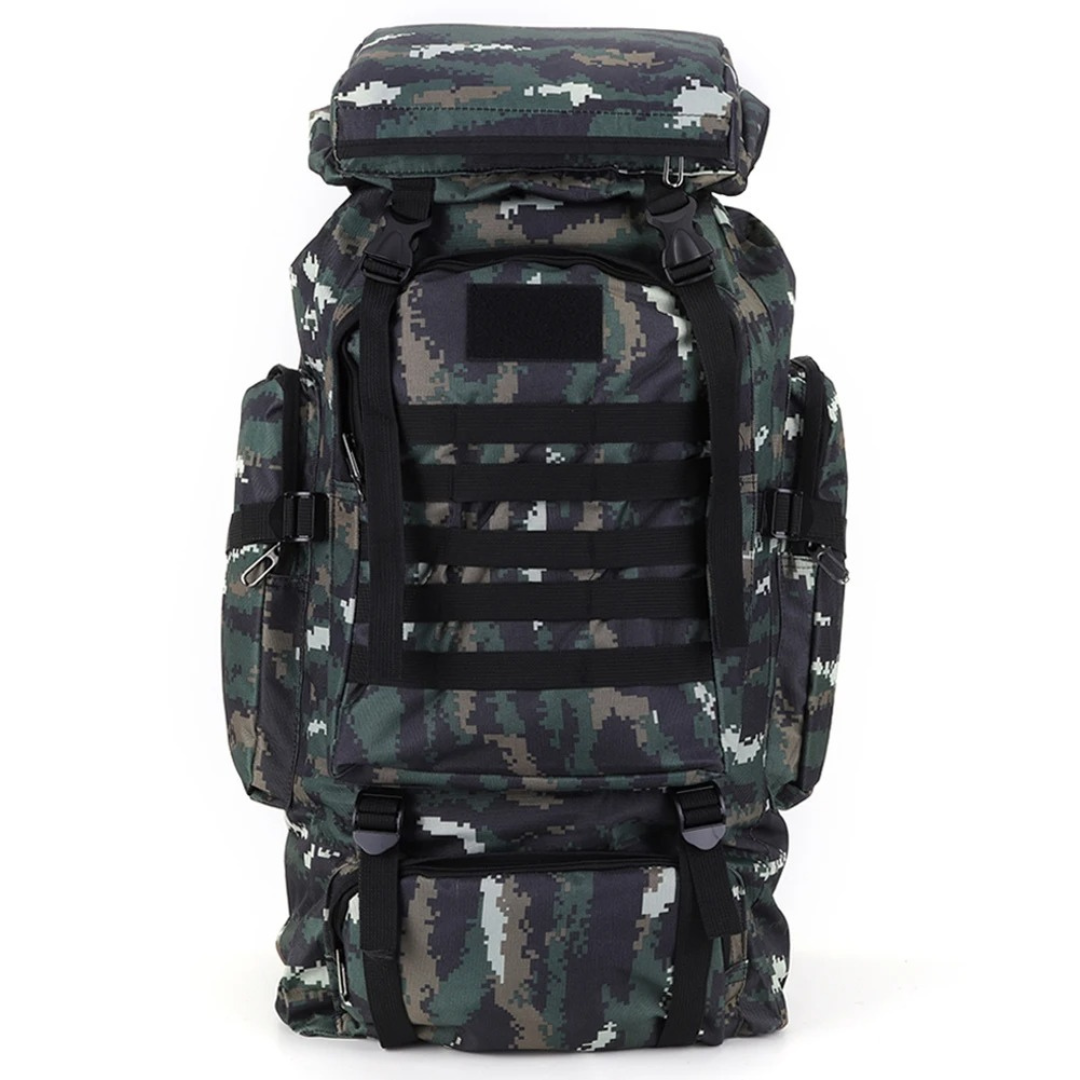 80L Hiking Backpack with MOLLE Webbing – Heavy-Duty 600D Oxford Pack for Multi-Day Treks & Camping Trips