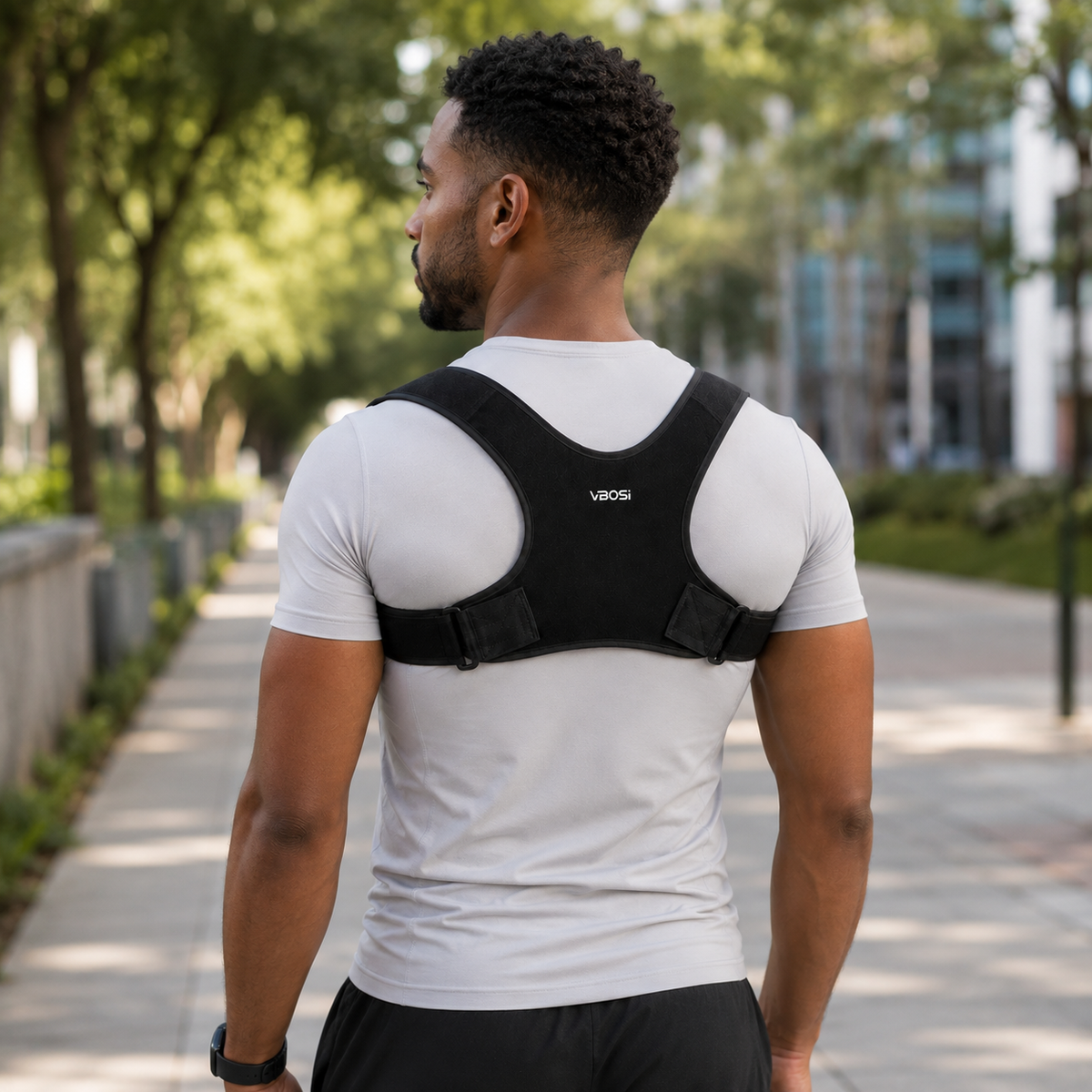 Upper Body Posture Support Harness with Adjustable Tension Straps for Men & Women