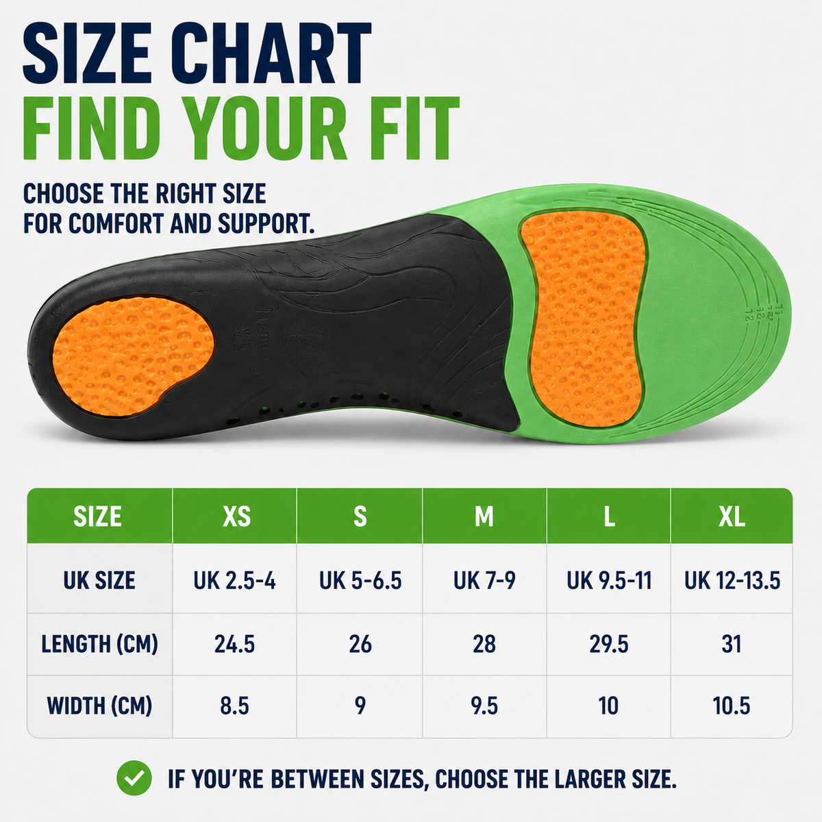 Shock-Absorbing Foot Inserts with Elevated Heel-to-Toe Support for All-Day Stability