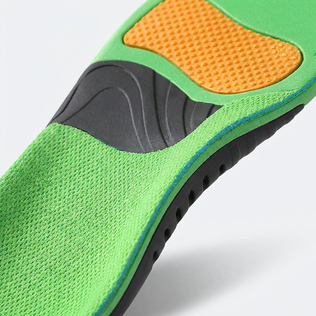 Shock-Absorbing Foot Inserts with Elevated Heel-to-Toe Support for All-Day Stability