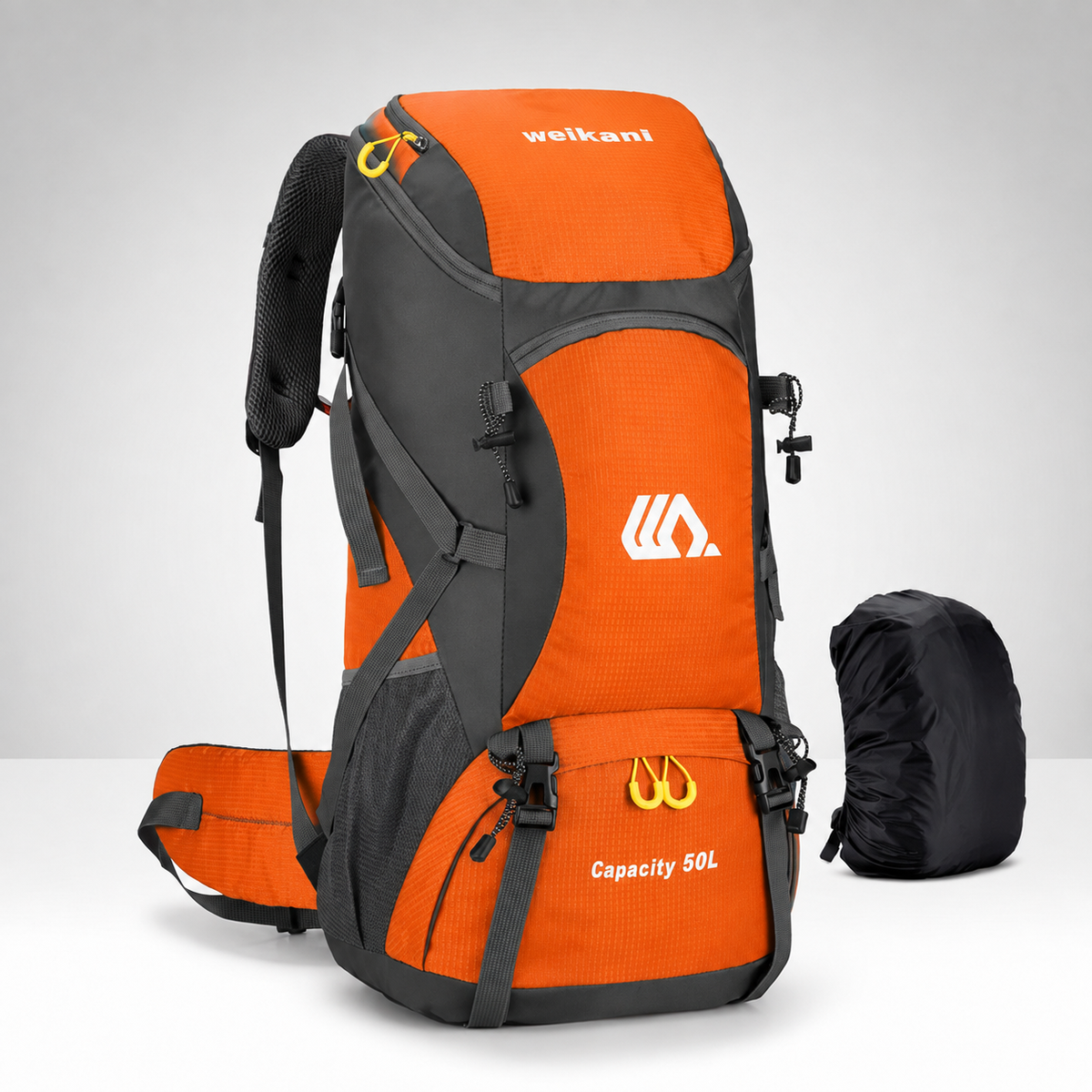 50L Hiking Backpack with Separate Shoe Compartment – Ventilated Back Panel, Padded Straps & Hip Belt – Multi-Day Trail Pack for Camping &