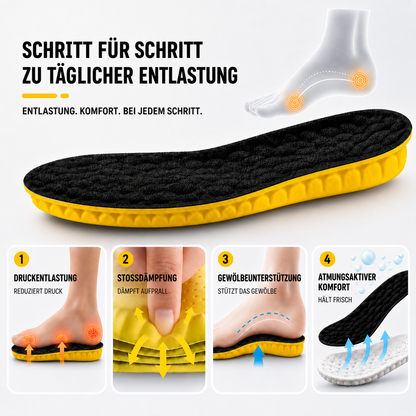 Shock-Absorbing Athletic Insoles with Contoured Arch Support for Running & Daily Wear