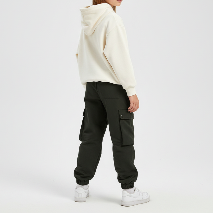 Insulated Snow Pants for Kids with Fleece Lining – Waterproof Shell, Elastic Waist & High-Rise Fit for Boys & Girls – Outdoor Trousers