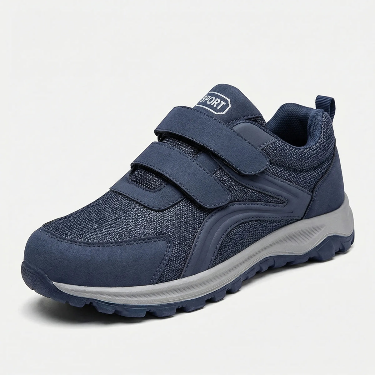 Men's Extra-Wide Orthopedic Walking Shoes with Adjustable Dual Straps for Swollen Feet & All-Day Comfort