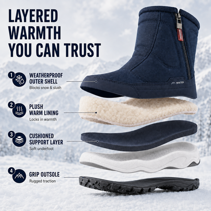 Insulated Waterproof Snow Boots for Men & Women – Winter Hiking Footwear with Anti-Slip Grip & Thermal Lining
