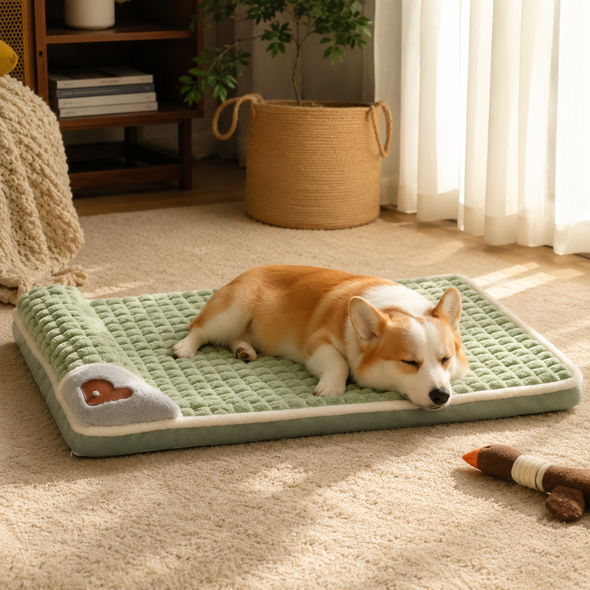 Quilted Orthopedic Dog & Cat Bed with Removable Washable Cover – Memory Foam Support for Joint Relief