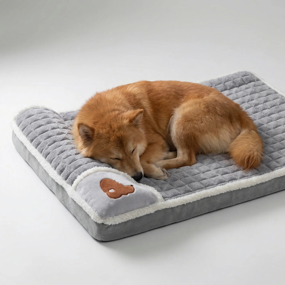 Quilted Orthopedic Dog & Cat Bed with Removable Washable Cover – Memory Foam Support for Joint Relief