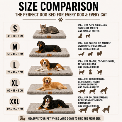 Cushioned Pet Resting Pad with Removable Washable Cover & Non-Skid Bottom for Dogs & Cats