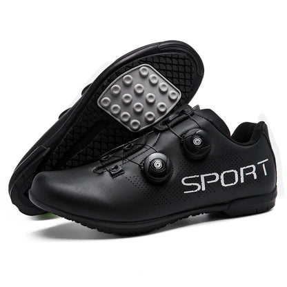 Dual-Dial Flat-Pedal Bike Shoes – No Clips, All Grip, Instant Fit Adjustment for MTB, Road & Indoor Cycling