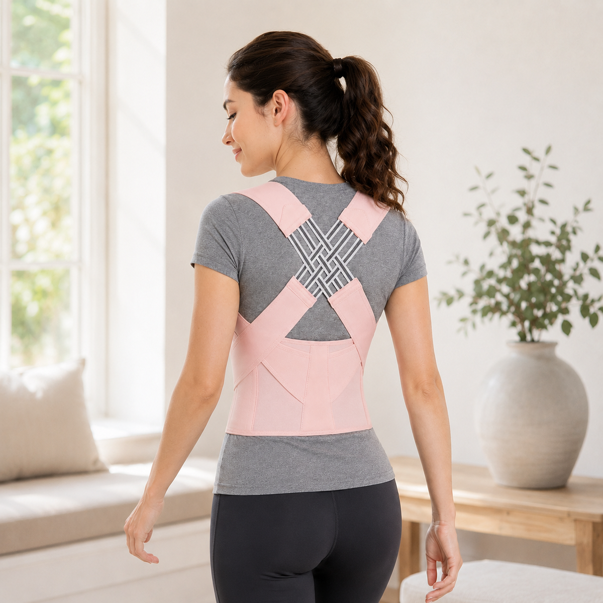 Adjustable Back Brace for Upper Body Alignment & Shoulder Support – Breathable Posture Corrector for Men & Women