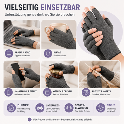 Fingerless Compression Gloves for Joint Support & Pain Relief – Breathable Half-Finger Hand Braces for Everyday Tasks & Arthritis Comfort