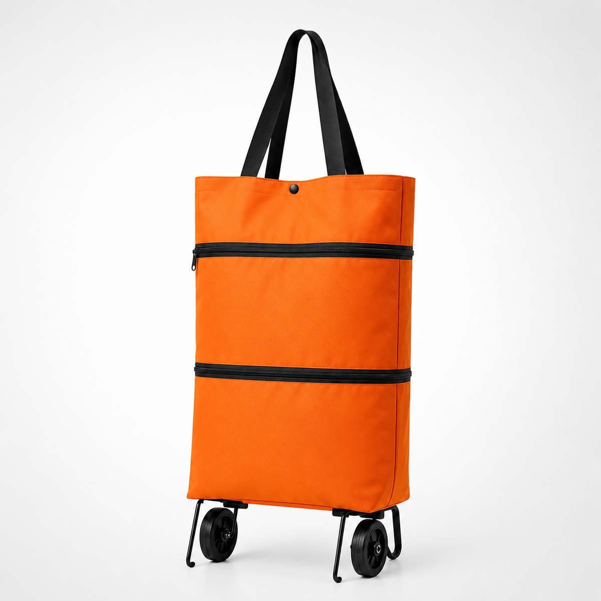 Collapsible Rolling Shopping Cart with Backpack Straps for Groceries & Errands